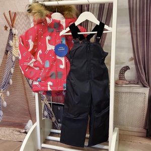 Костюм (полукомбинезон и куртка) для девочки зимний